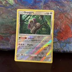 Pokemon Sun and Moon Base Oranguru Reverse Holo 113/149 POKEMON TCG CARD - Image 1