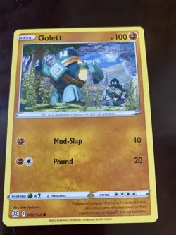 Golett 082/172 Swsh09: Brilliant Stars Regular Pokemon TCG CARD - Image 1