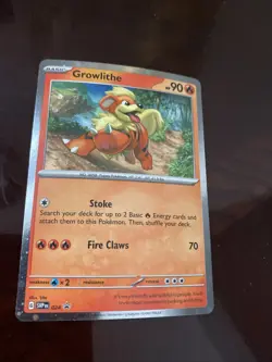 Growlithe CARD Pokemon SV Black Star Promo Set COSMOS HOLO - Image 1