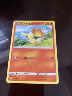 Cyndaquil 40/214 Pokemon Lost Thunder Regular TCG TRADING CARD - Image 1
