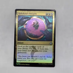 Rakshasa's Bargain Foil. Tarkir: Dragonstorm TDM U 0214 LP Light Play Mtg Magic - Image 2