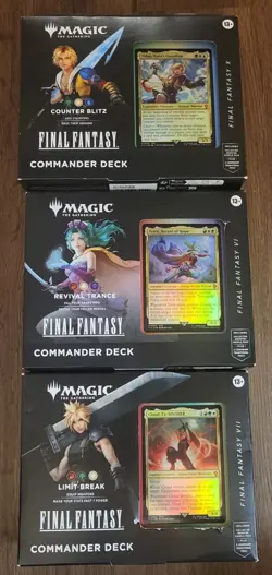 Magic The Gathering MTG Final Fantasy Commander Deck Set of 3 - Factory Sealed - Image 1