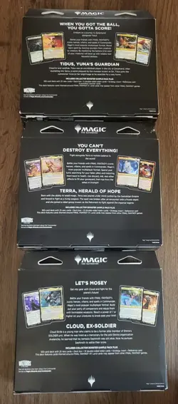 Magic The Gathering MTG Final Fantasy Commander Deck Set of 3 - Factory Sealed - Image 2