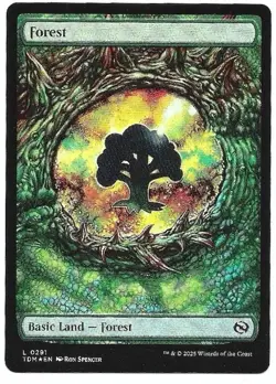 Magic The Gathering MTG Forest (0291) Tarkir Dragonstorm Foil Card New 2025 - Image 1