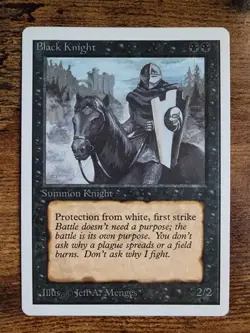 MTG Black Knight LP ⭐UNLIMITED (2nd) Edition ⭐10 HQ PICS! ⭐1993 Magic - Image 1