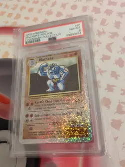 2002 POKEMON LEGENDARY COLLECTION REVERSE FOIL #51 MACHOKE PSA 8 - Image 2