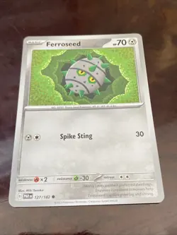 Pokemon Ferroseed - 127/182 POKEMON Paradox Rift REGULAR FINISH TCG - Image 1