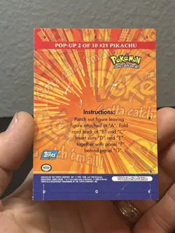 2000 Topps Chrome Pokemon TV Animation Edition Pop-Up Pikachu #2 - Image 4