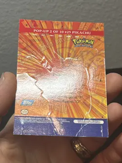 2000 Topps Chrome Pokemon TV Animation Edition Pop-Up Pikachu #2 - Image 5