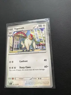 Vigoroth 161/193 Regular Paldea Evolved Pokemon TCG Official Trading Brand - Image 1