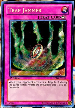 YuGiOh! Trap Jammer LCJW-EN111 1st Edition MINT/NM Secret Rare - Image 1