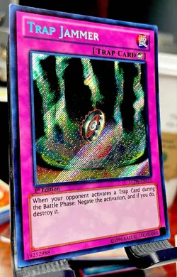 YuGiOh! Trap Jammer LCJW-EN111 1st Edition MINT/NM Secret Rare - Image 2