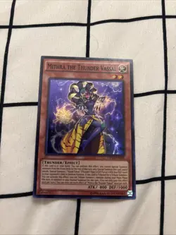 YuGiOh TCG Mithra the Thunder Vassal OP02-EN006 Super Rare Unlimited NM - Image 1