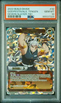 Pokemon PSA 10 Tobu Tengen Uzui Gem Mint Demon Slayer Kimetsu No Yaiba Card - Image 1
