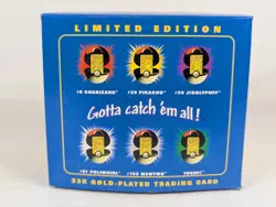 VTG Pikachu Pokemon Gotta Catch em' All 23k Gold Plated Trading Card In Box - Image 3