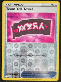 Team Yell Towel 2021 Shining Fates Reverse Holo Pokemon Card 063/072 (NM) - Image 1