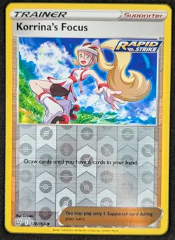 Korrina's Focus 2021 Battle Styles Reverse Holo Pokemon Card 128/163 (NM) - Image 1