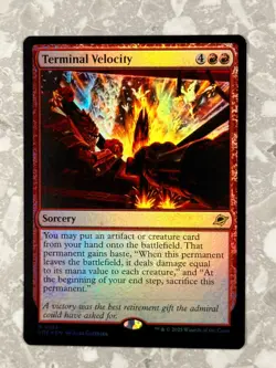 Terminal Velocity 163 FOIL R MTG Edge of Eternities NM X1 - Image 1