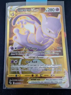 Pokemon TCG Mewtwo Vstar Pokemon Go 086/078 Holo Secret Rare - Image 1