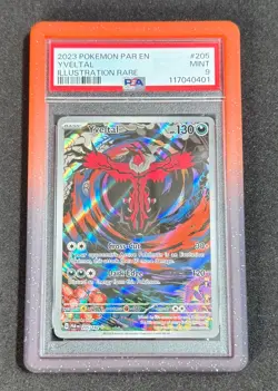 2023 POKEMON PAR EN-PARADOX RIFT ILLUSTRATION RARE #205 YVELTAL PSA 9 MINT 01 - Image 1