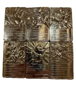 Pokemon 23K Gold Plated Trading Cards 1999 Burger King Promotion Full Set Of 6 - Image 2