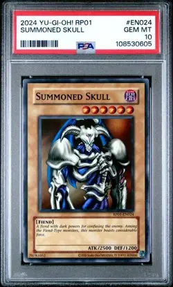 2024 YuGiOh! RP01 Summoned Skull PSA 10 GEM #EN024 SUPER RARE - Image 1