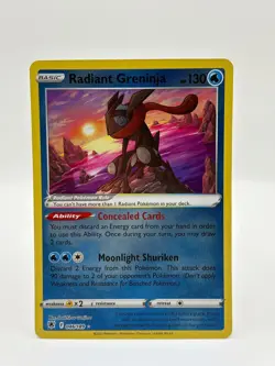 Pokemon Card Radiant Greninja 046/189 Astral Radiance Holo Rare LP (2) - Image 1