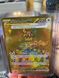 Pokemon TCG Terapagos EX Prismatic Evolutions Holo Hyper Rare Card 180/131 SV - Image 1