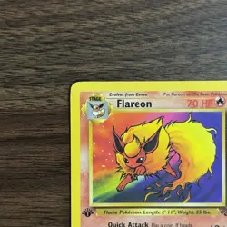 1st Edition Flareon (Non-Holo) Pokemon Jungle Set Card 1999 - Image 3