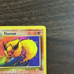 1st Edition Flareon (Non-Holo) Pokemon Jungle Set Card 1999 - Image 4