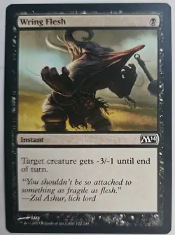 MTG Magic The Gathering Card Wring Flesh Instant M14 Black - Image 1