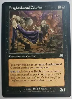 MTG Magic The Gathering Card Frightshroud Courier Creature Zombie Black Onslaugh - Image 1