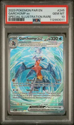 PSA 10 Garchomp ex SIR Paradox Rift 245/182 Holo Pokemon Card - Image 1