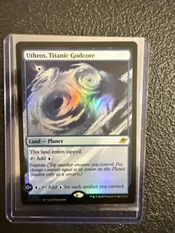 MTG Uthros, Titanic Godcore Edge of Eternities Regular Miscut Mint Card - Image 1