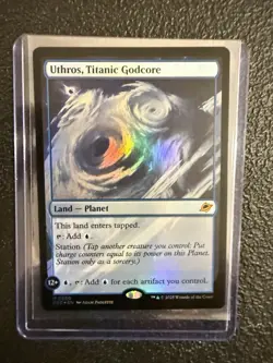 MTG Uthros, Titanic Godcore Edge of Eternities Regular Miscut Mint Card - Image 3