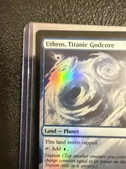 MTG Uthros, Titanic Godcore Edge of Eternities Regular Miscut Mint Card - Image 4
