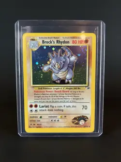 (NM) Brock's Rhydon 002/132 Gym Heroes Holo Rare Vintage Pokemon Card - Image 3