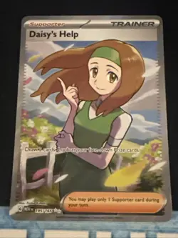 Pokemon TCG Daisy's Help Scarlet & Violet Trainer Holo Ultra Rare Card 195/165 - Image 1