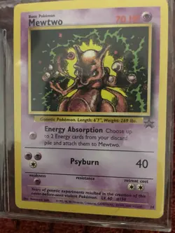 Pokemon TCG Mewtwo Card 14 Vintage WOTC Black Star Promo (2000) - Image 1