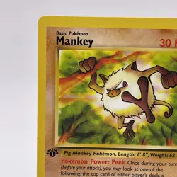 Pokemon Card Mankey 55/64 Jungle Unlimited WOTC Common LP-NM - Image 5