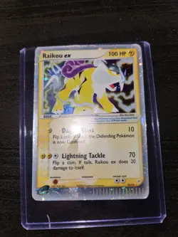 Pokemon Raikou EX Team Magma vs Team Aqua Card 92/95 Heavily Played - Image 1