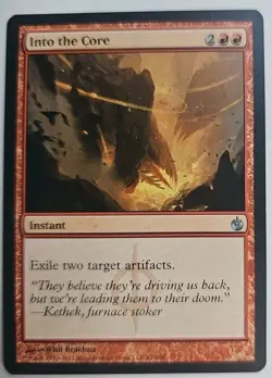 MTG Magic The Gathering Card Into the Core Instant Red Mirrodin Beseiged - Image 1