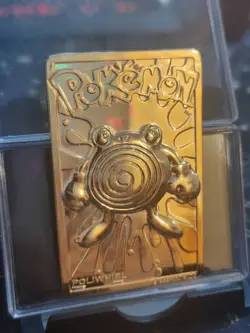 1999 Pokemon Movie Poliwhirl Nintendo 23K Gold Plated Trading Card Burger King - Image 2