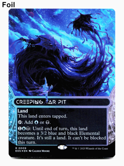 Creeping Tar Pit (0009) (Borderless) (Foil) Edge of Eternities - Magic MTG NM/M - Image 1