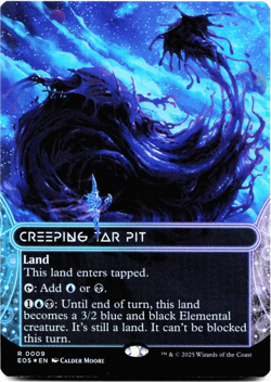 Creeping Tar Pit (0009) (Borderless) (Foil) Edge of Eternities - Magic MTG NM/M - Image 3