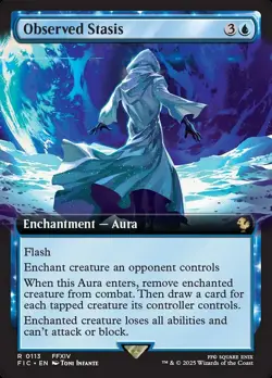 MTG Commander FIN EXTENDED ART R Observed Stasis #0113 - Image 1