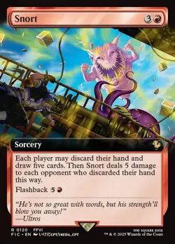 MTG Commander FIN EXTENDED ART R Snort #0120 - Image 1