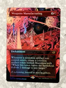 Weapons Manufacturing (Borderless) 322 FOIL R MTG Edge of Eternities NM X1 - Image 1