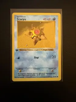 Pokemon Base Set 1st Edition Shadowless Staryu 65/102 NM - LP+ - Image 1