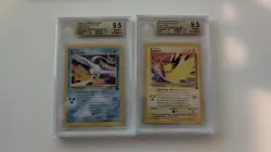 2000 POKEMON PROMO BLACK STAR TOSHINAO AOKI ERR #23 ZAPDOS/ARTICUNO BGS 9.5 - Image 1